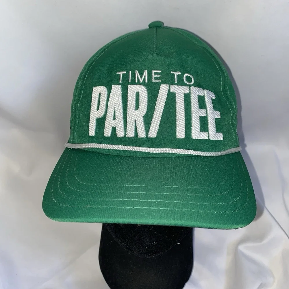 Time To Par/Tee Green Golf Snapback‎ Hat Cap Pelican Hill